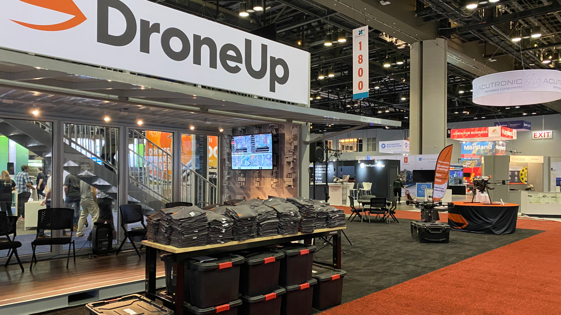 DroneUp tradeshow display