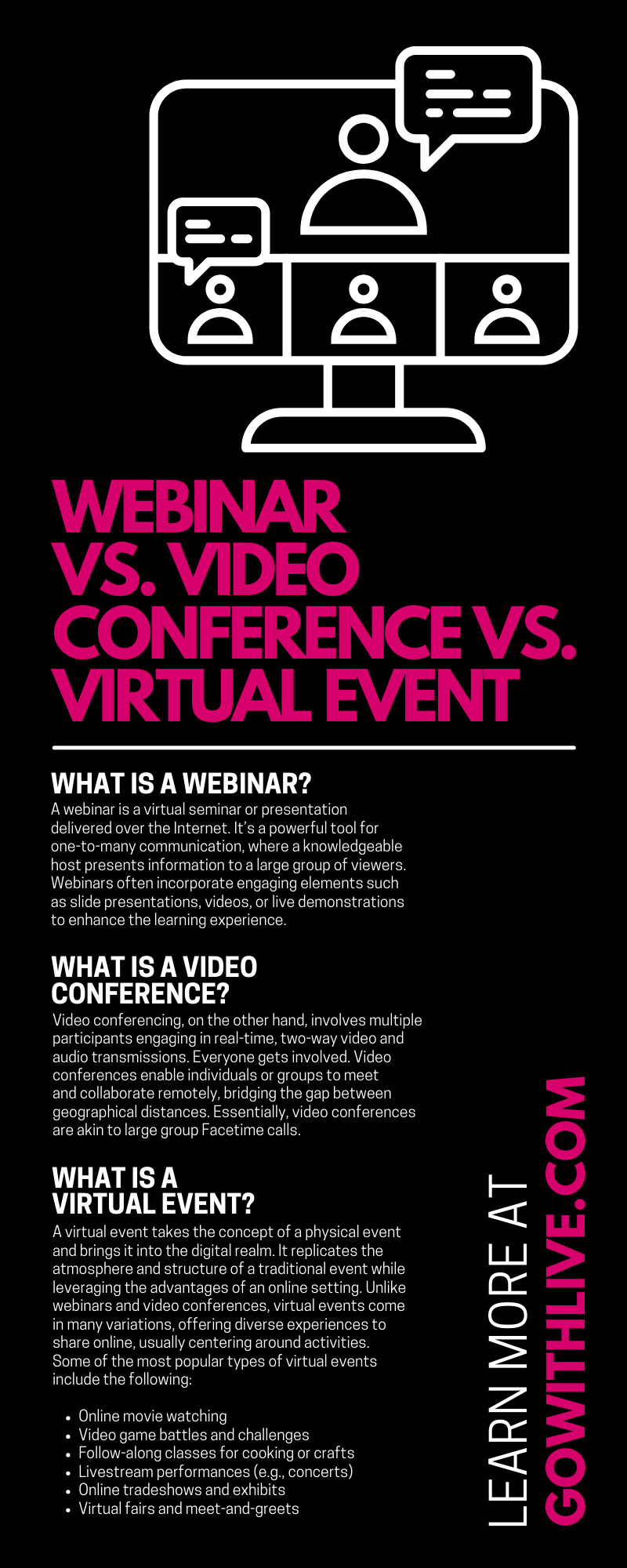 Webinar vs. Video Conference vs. Virtual Event